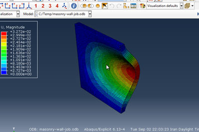 فیلم آموزش تحلیل اثر انفجار روی دیوار ساختمانی در اباکوس abaqus
